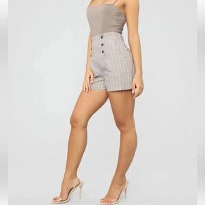 Blashe Brown Gray and White Striped‎ Shorts size Large